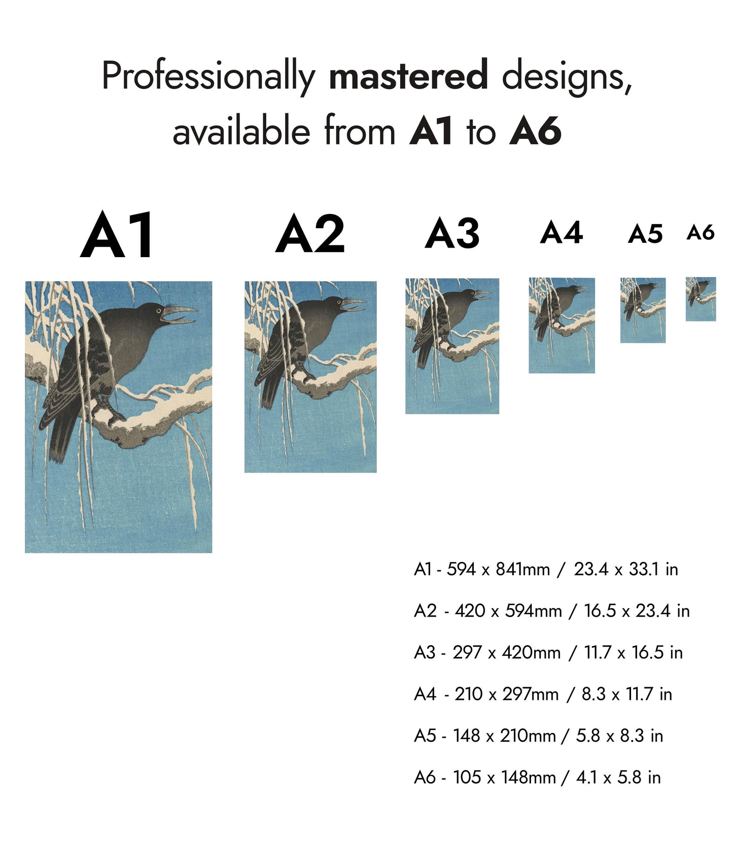Crow on a Snowy Branch