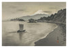 Evening Scene with Sail Boats and Mount Fuji print