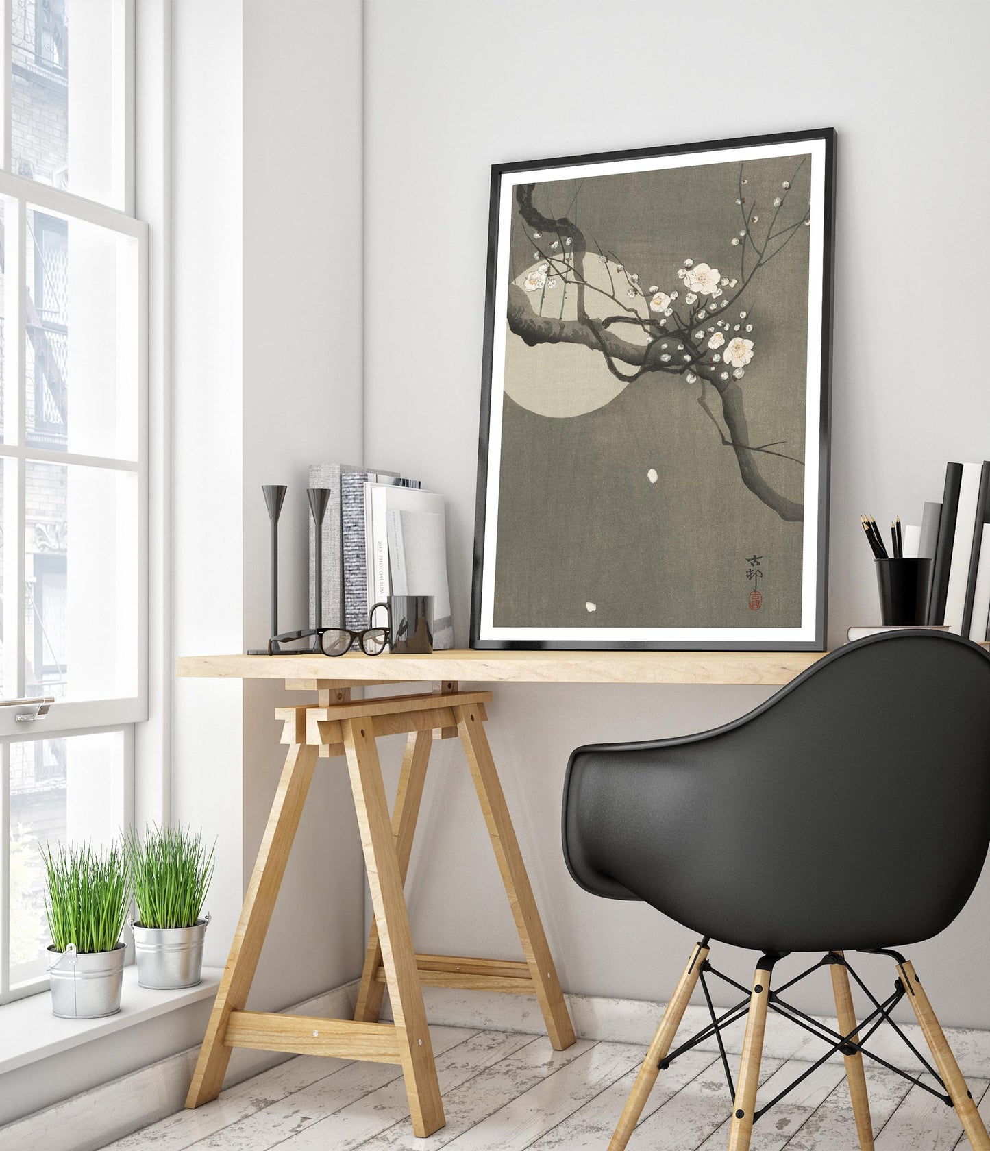 Flowering Plum & Moon