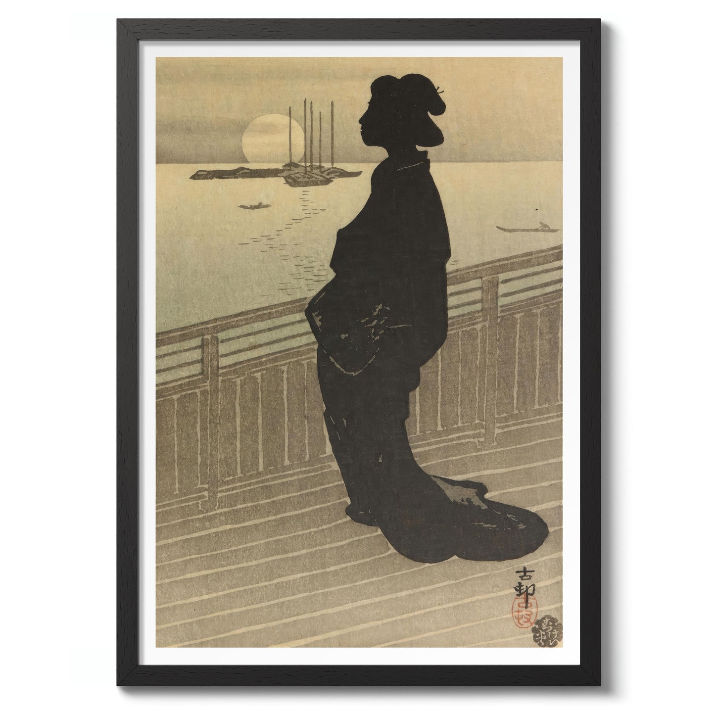 Gesilhouetteerde courtisane