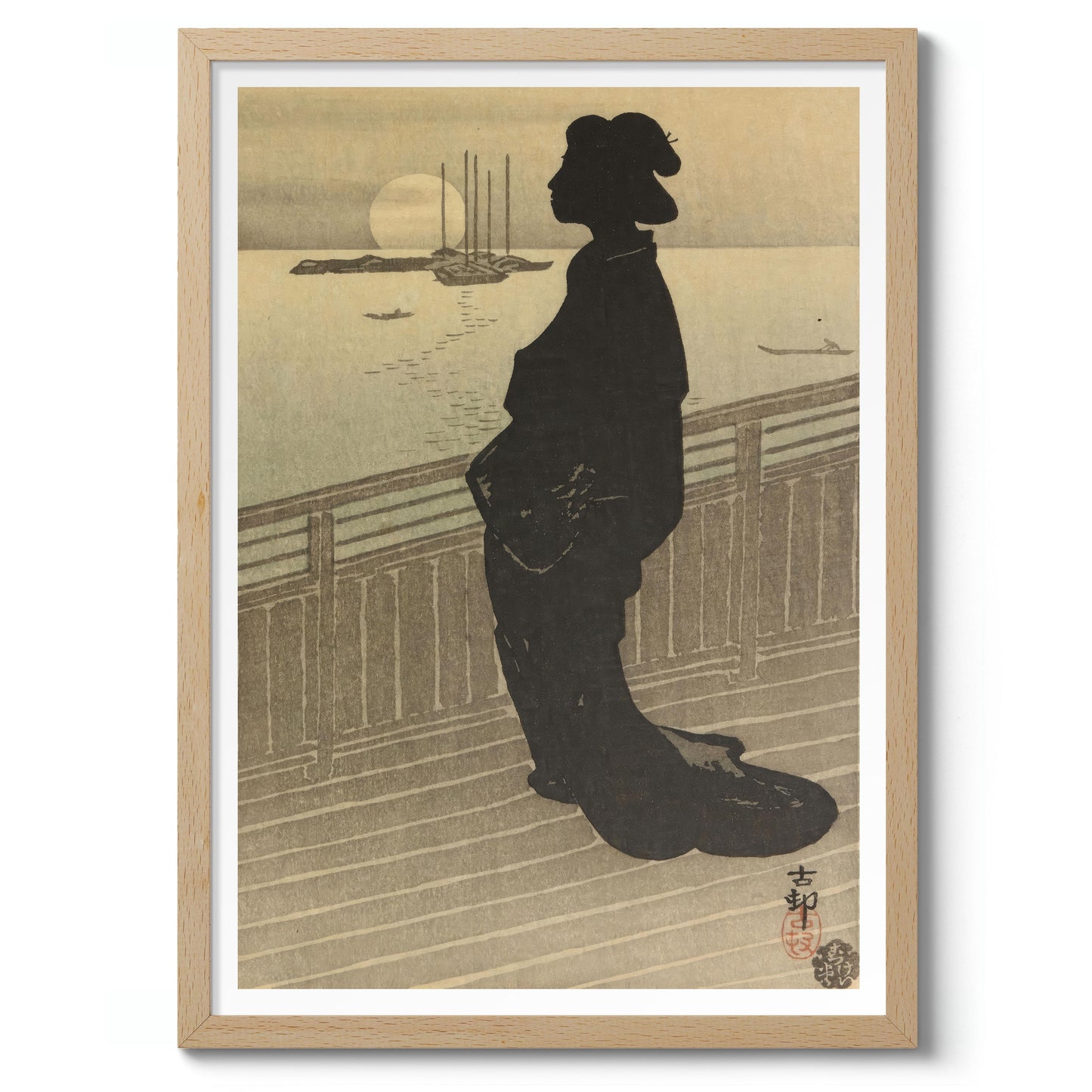 Gesilhouetteerde courtisane