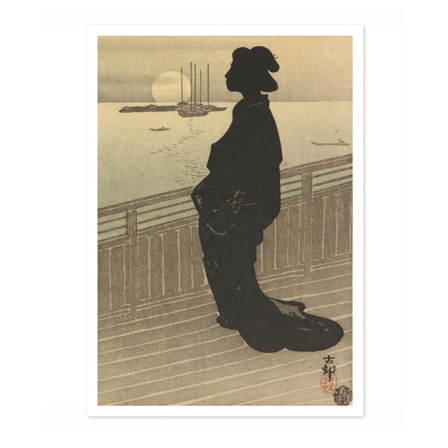 Gesilhouetteerde courtisane