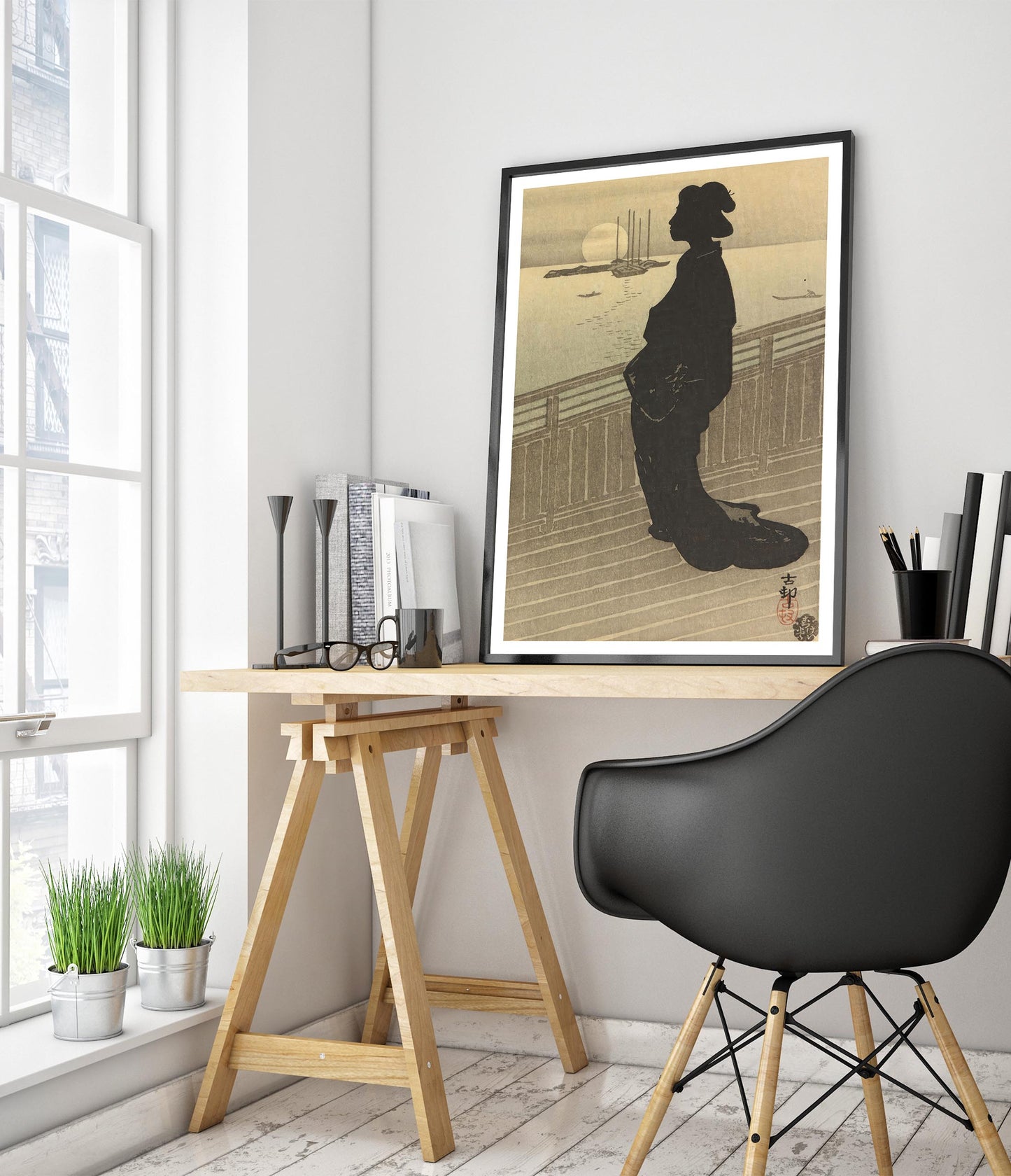 Gesilhouetteerde courtisane