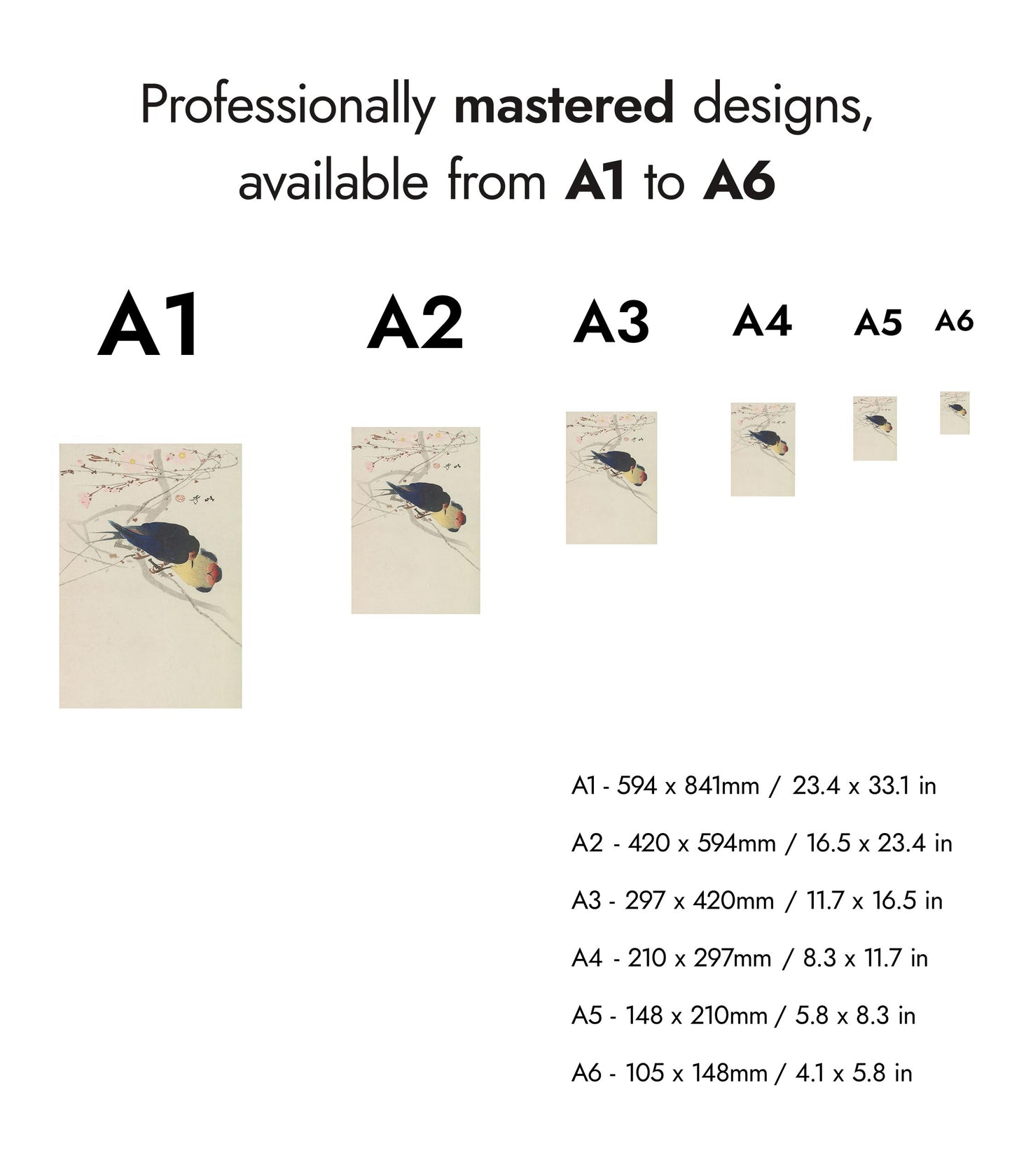 Two Swallows Perched on Weeping Cherry