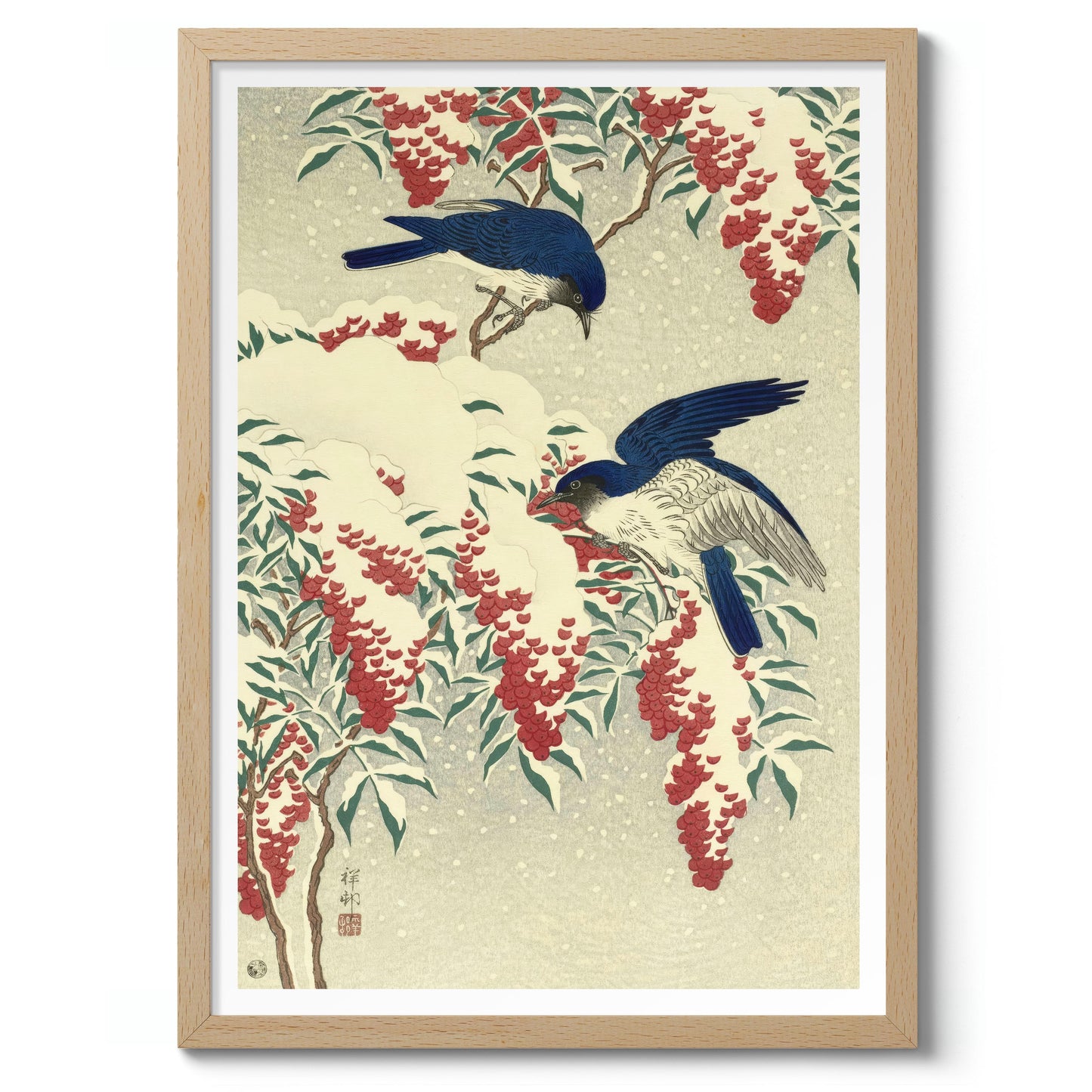 Flycatchers on a Nandina Bush