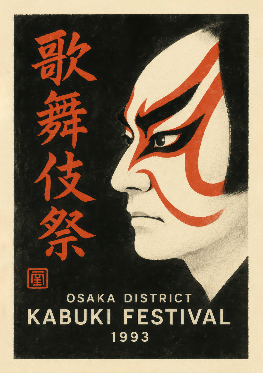 Festival de Kabuki d'Osaka - Print Only frame
