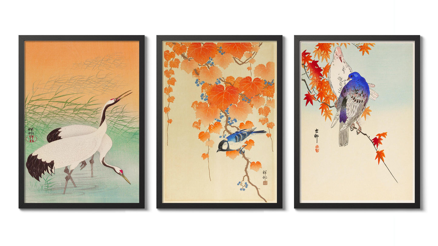Ohara Koson Birds - Set of 3