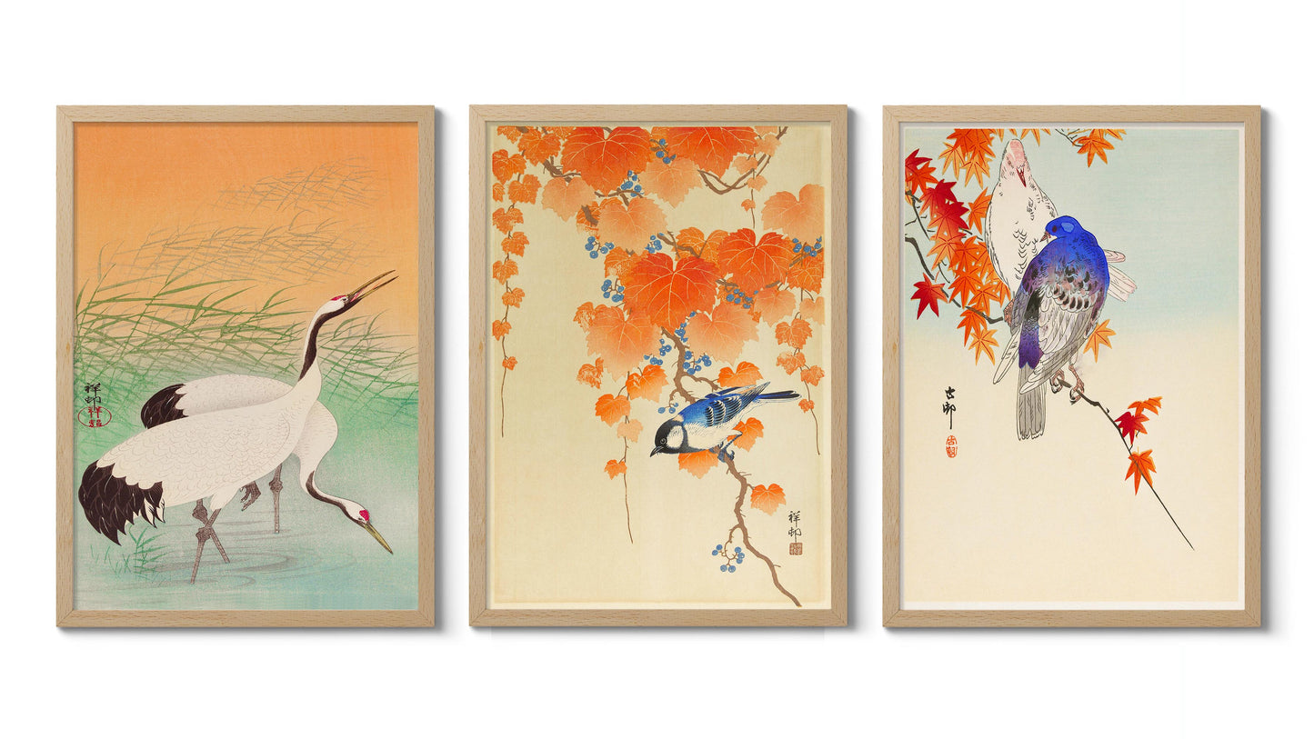 Ohara Koson Birds - Set of 3