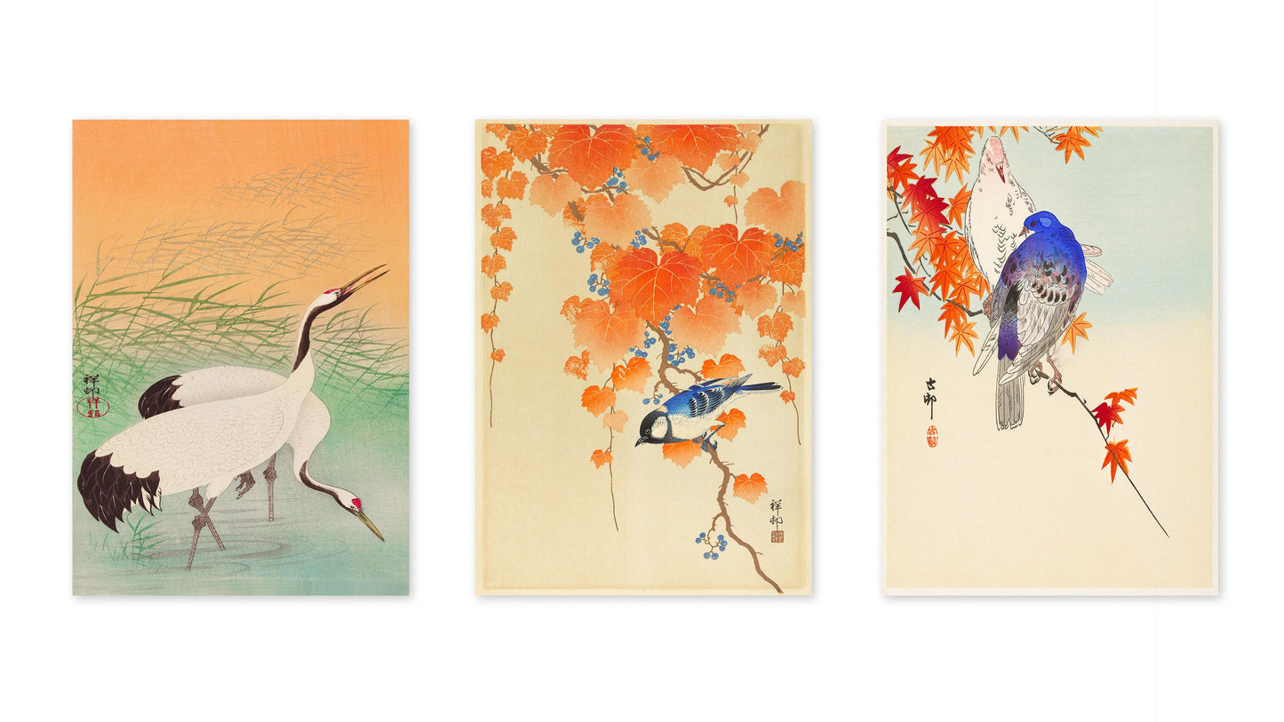 Ohara Koson Birds - Set of 3