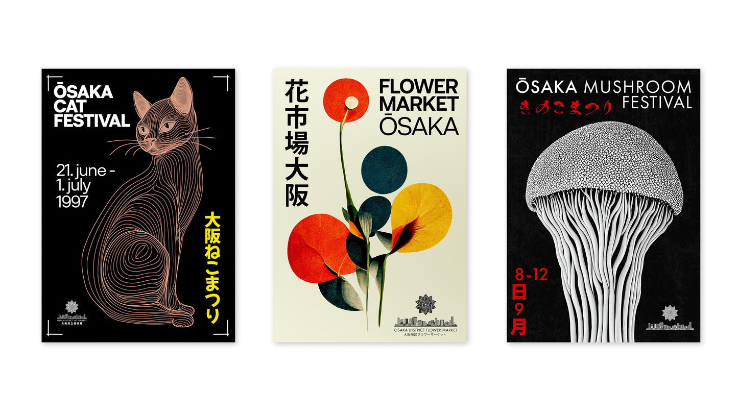 Osaka District Art Exhibition - Set of 3