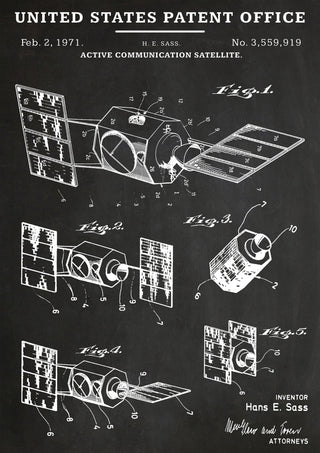 Aktiver Kommunikationssatellit print