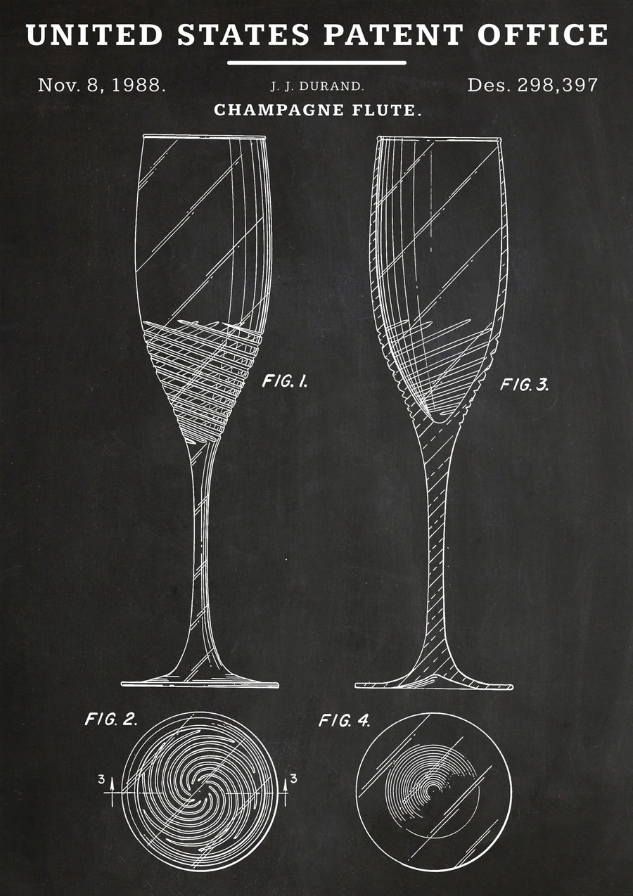 Flûte à champagne - Print Only frame