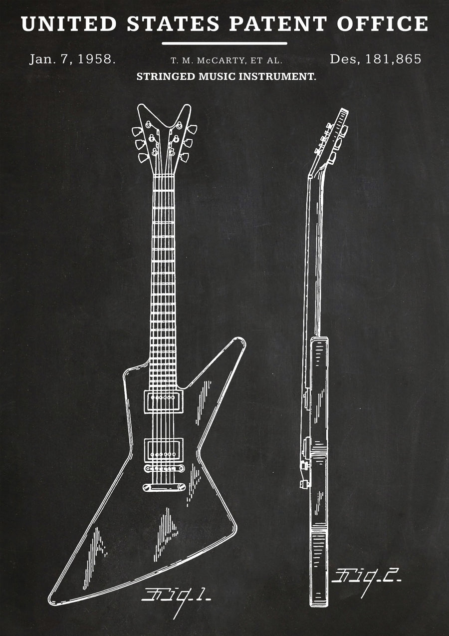 Gibson 58 Korina Explorer - Print Only frame