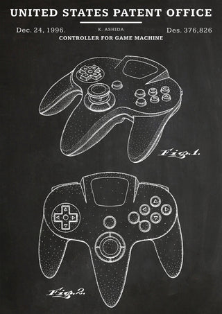 Retro Game Controller print