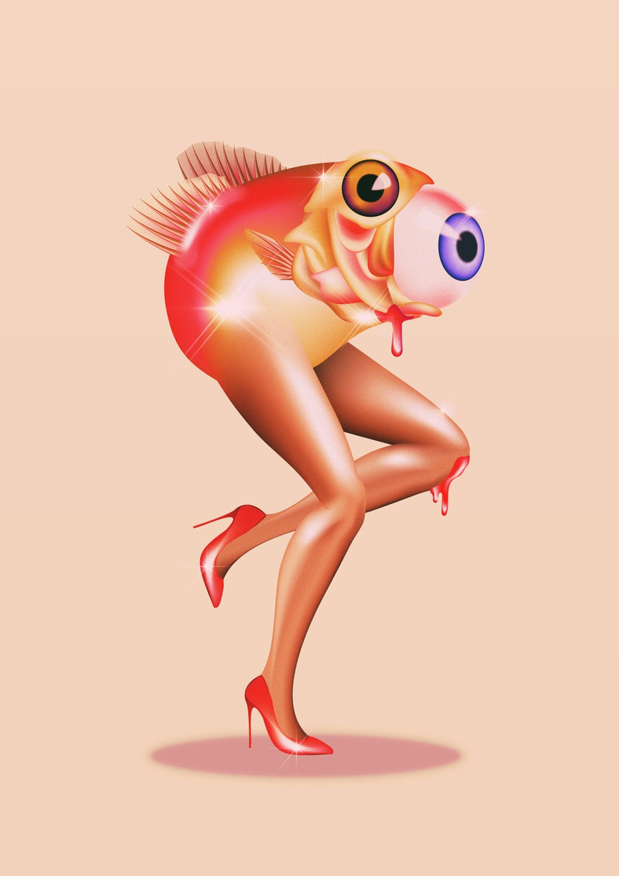 Nothing Fishy Here - Print Only frame