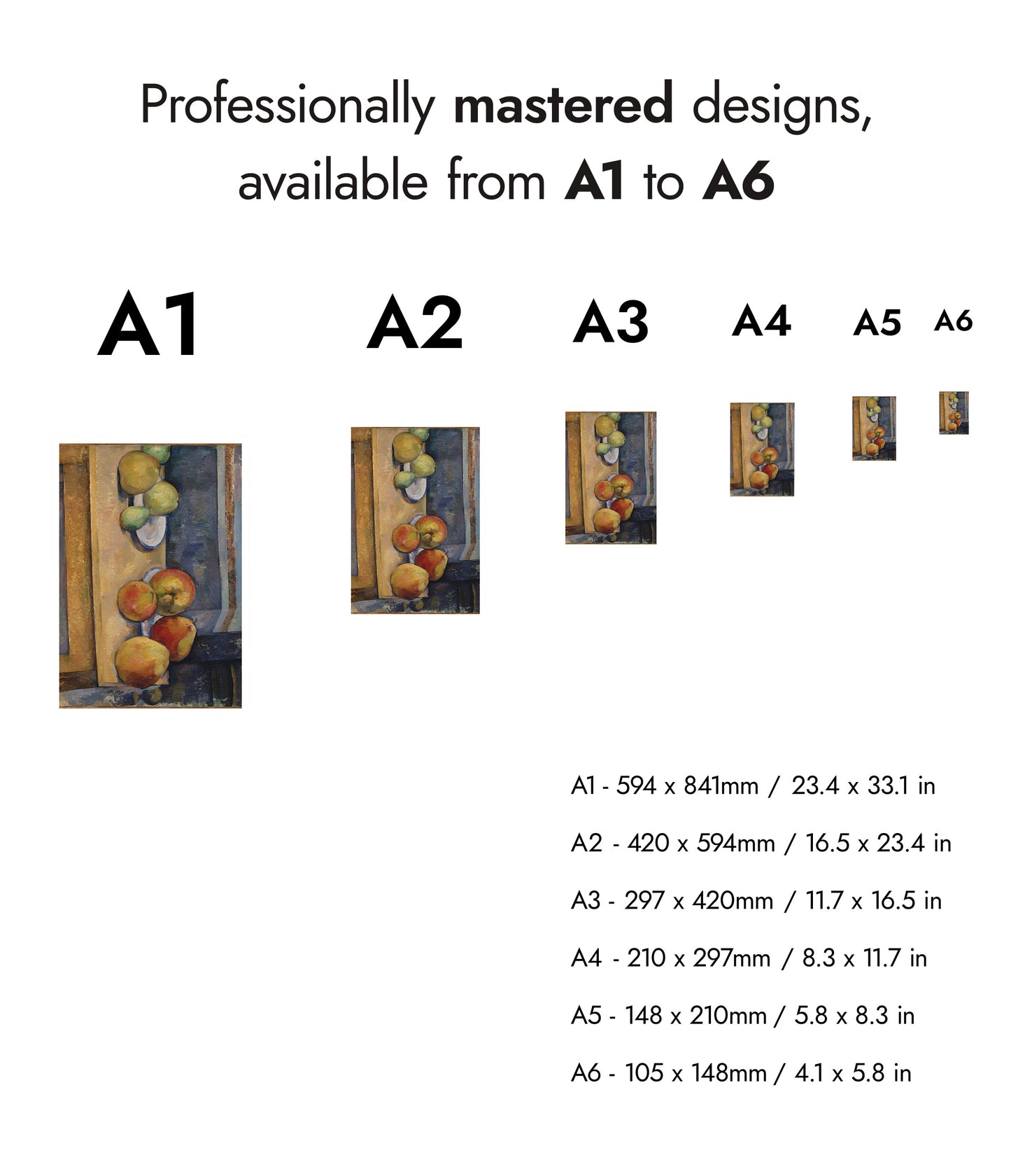 Stilleben med äpplen och päron