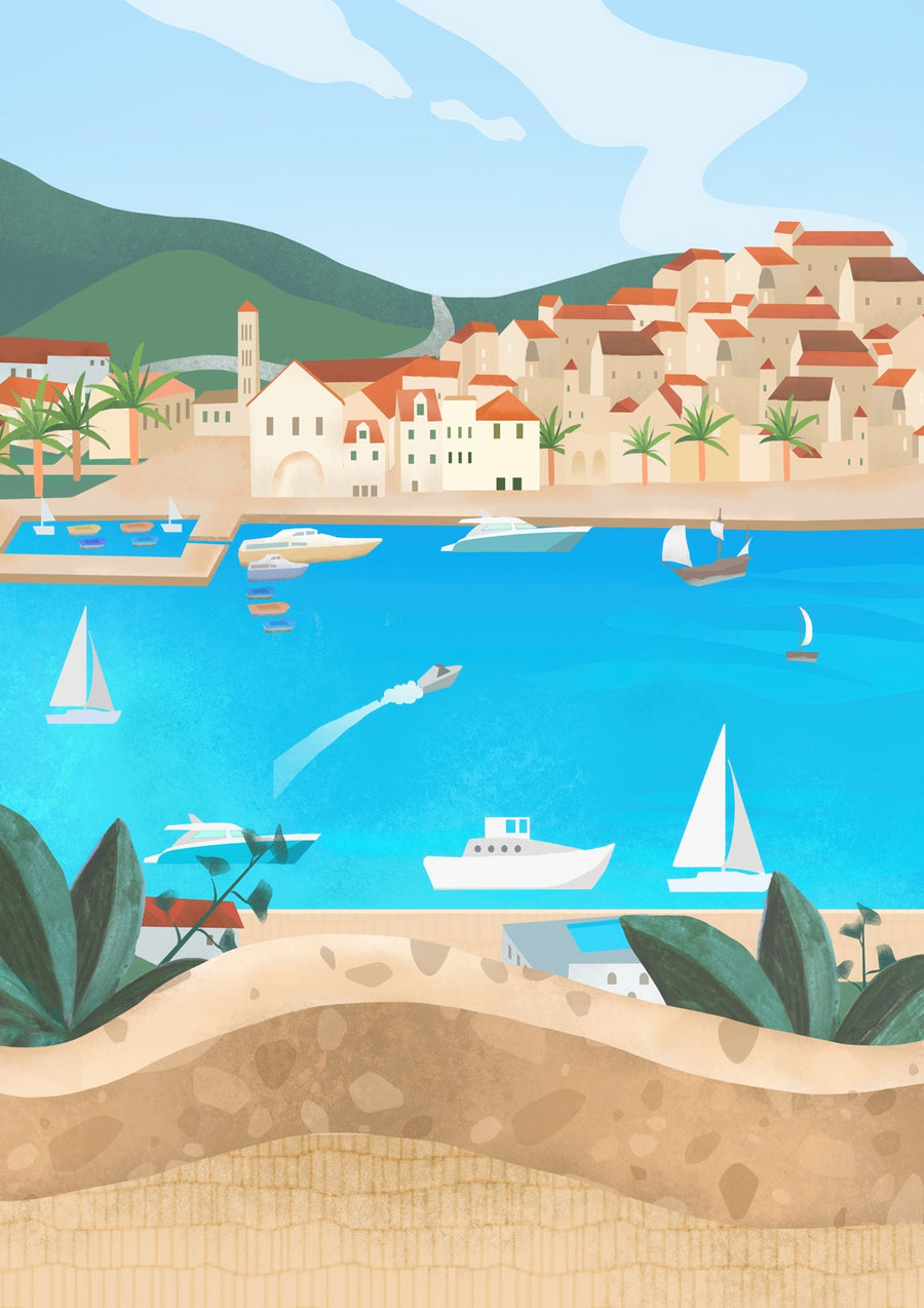 Hvar Island - Print Only frame