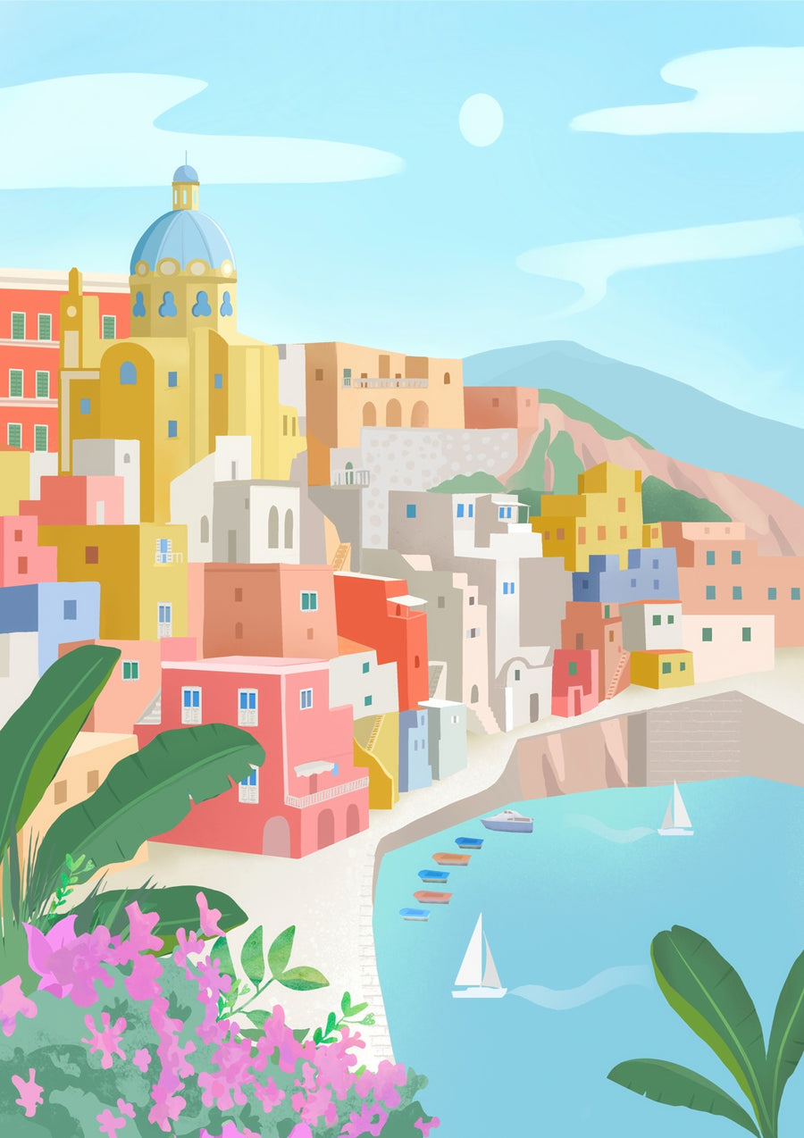 Procida Island - Print Only frame