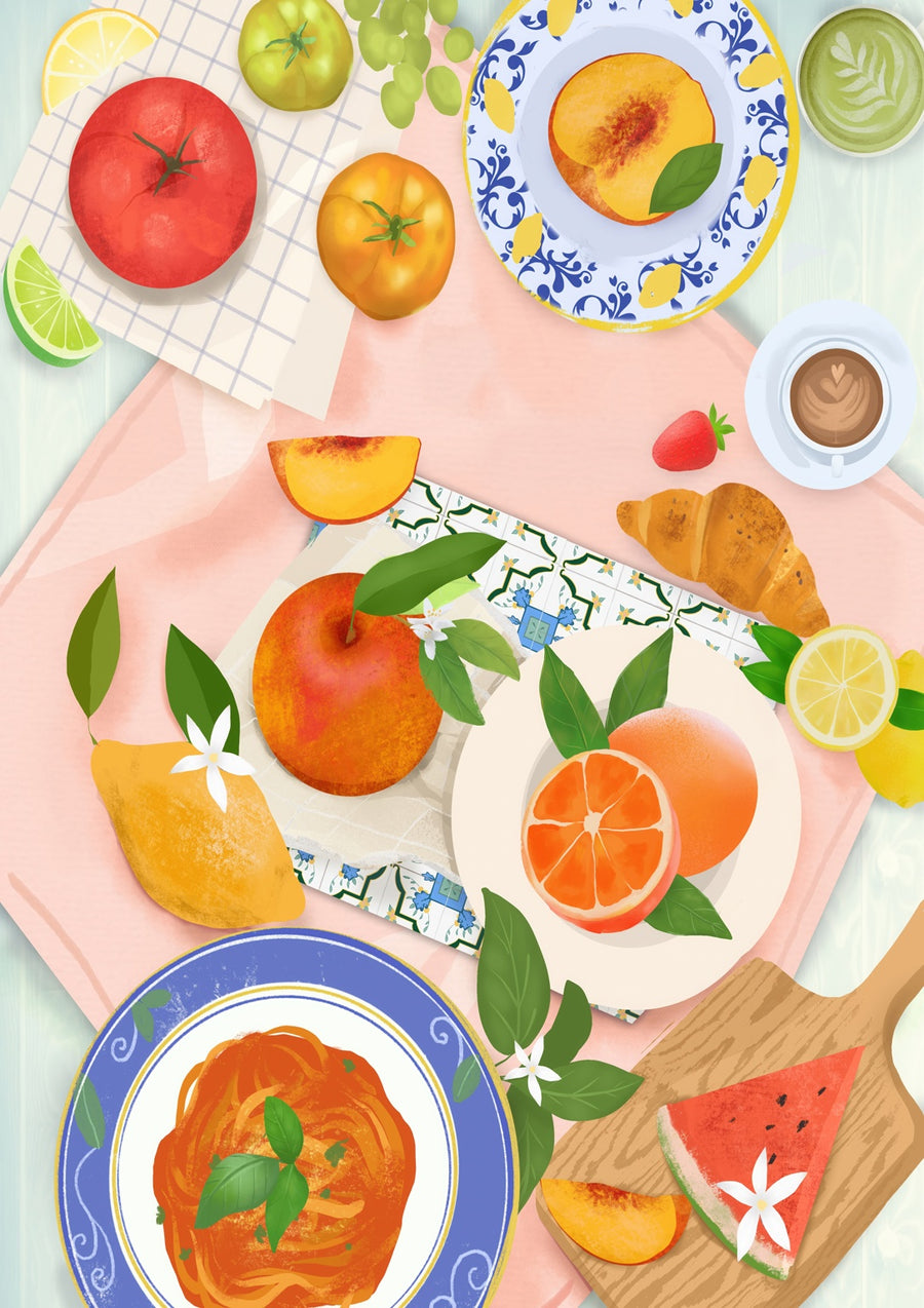 Summer Brunch - Print Only frame