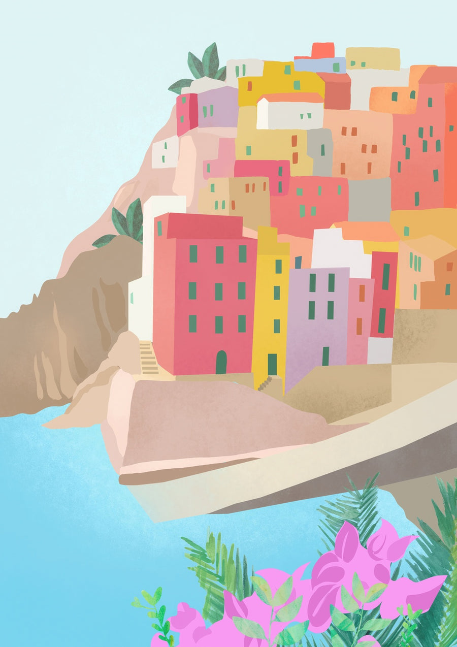 Italy Village - Print Only frame