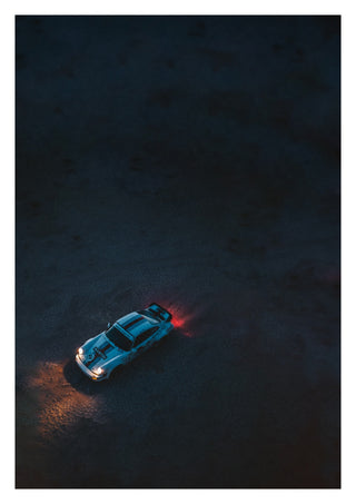 Driving Across the Lakebed print