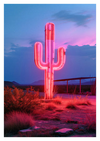 Leuchtender Kaktus print