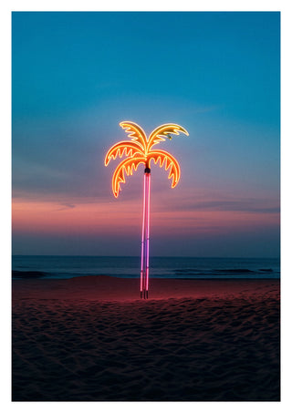 Leuchtende Handfläche print