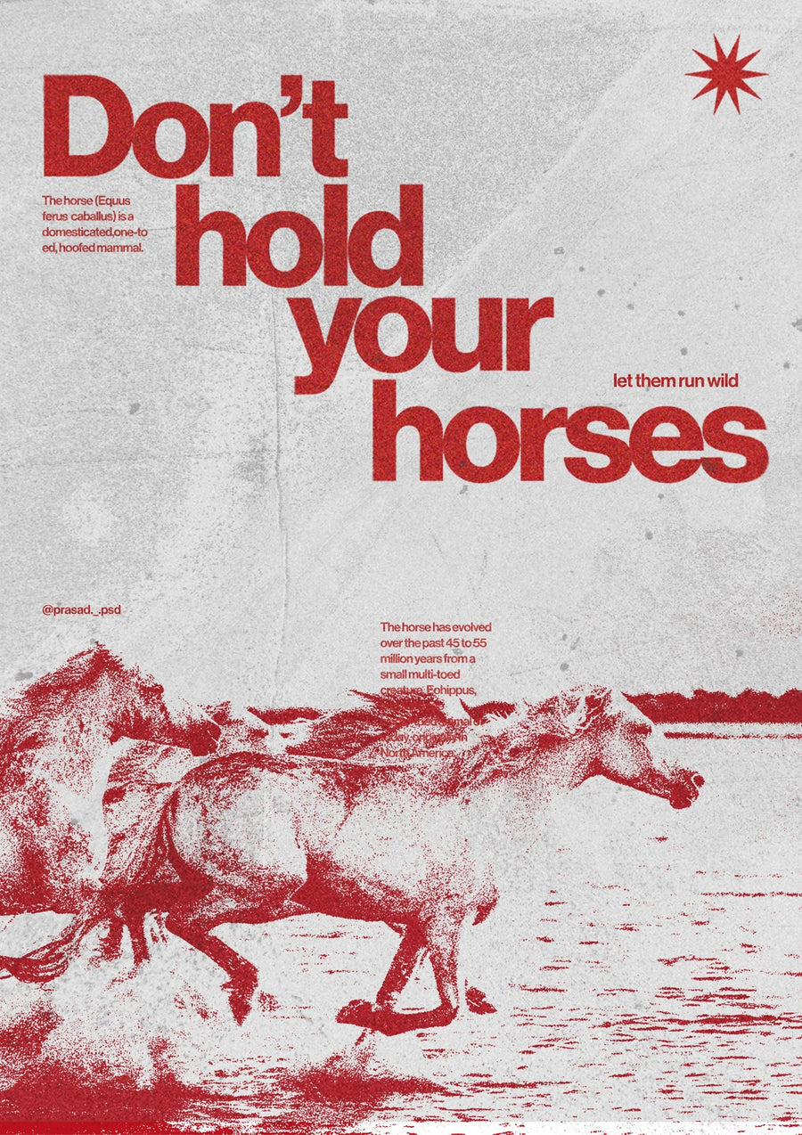 Horses - Print Only frame