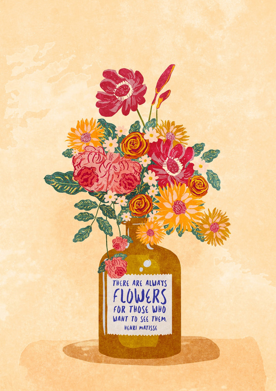 Always Flowers - Print Only frame
