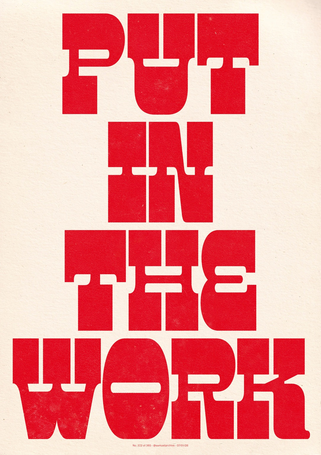 Put in the Work by Samuel James | Graphic | Framed Prints & Posters ...