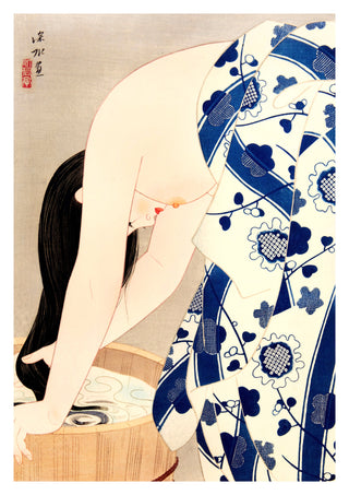 Het haar wassen print