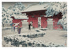 Hongo's Red Gate in the Snow print