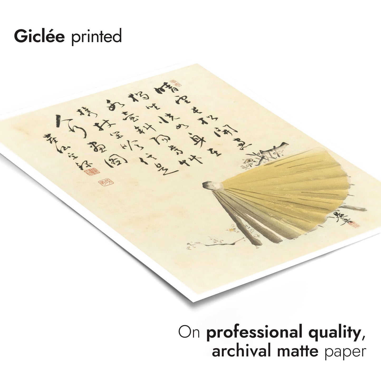 Umbrella & Plum Branch with Poem