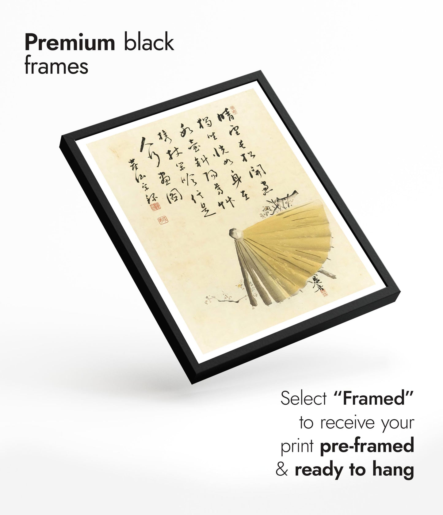 Umbrella & Plum Branch with Poem