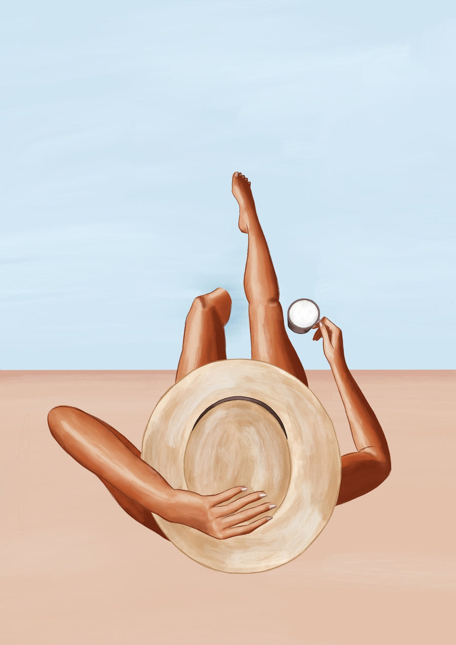 Poolside Girl - Print Only frame