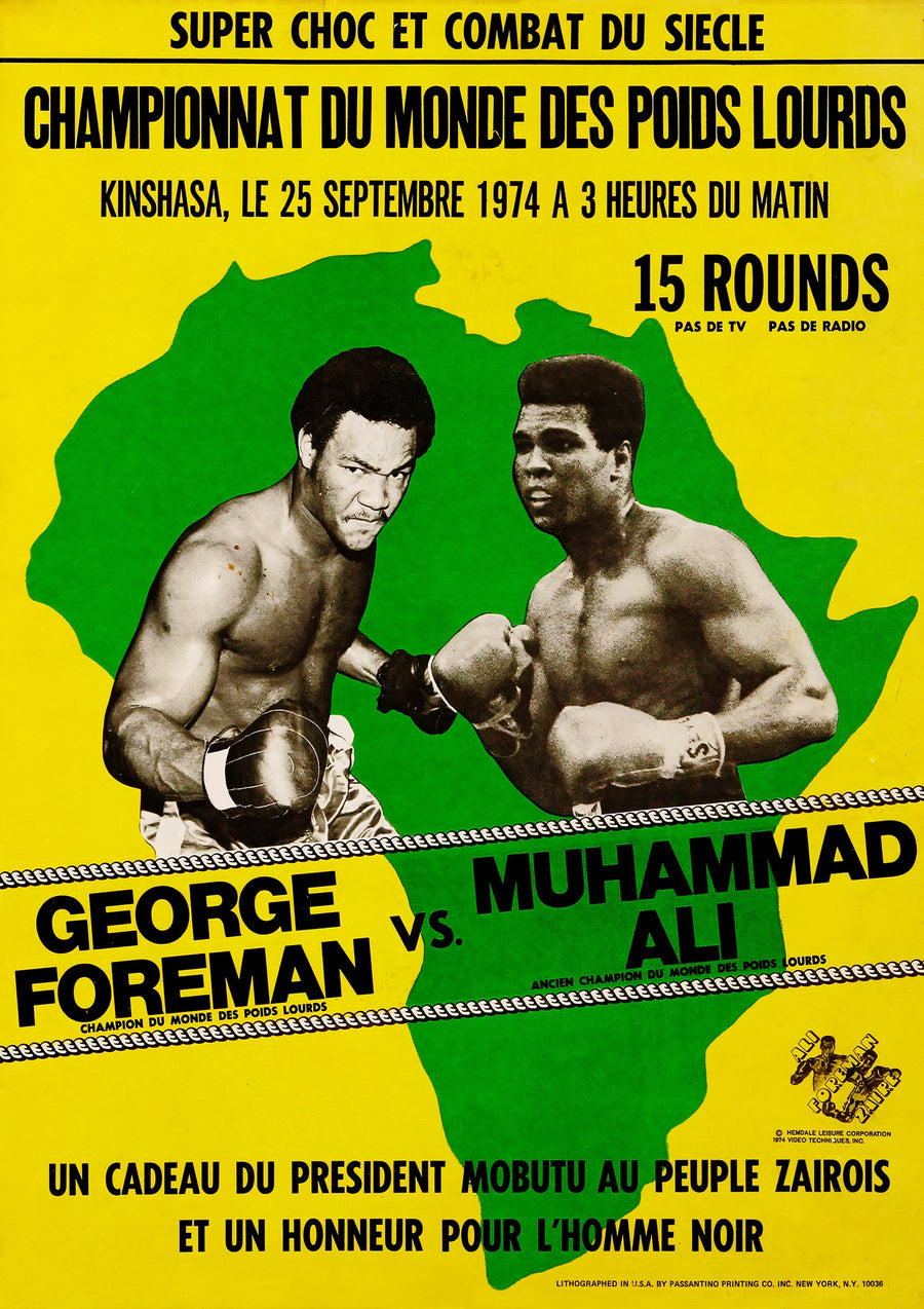 Ali mot Foreman - 1974 - Print Only frame