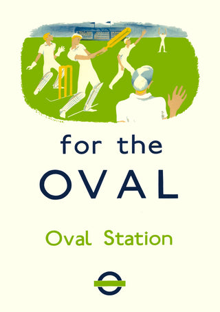The Oval, Cricket - 1937 print