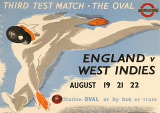 Angleterre contre Indes occidentales, The Oval, Cricket - 1939 print