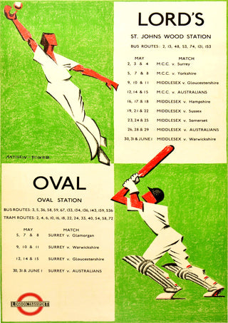 Lord's Wedstrijden, Cricket - 1934 print