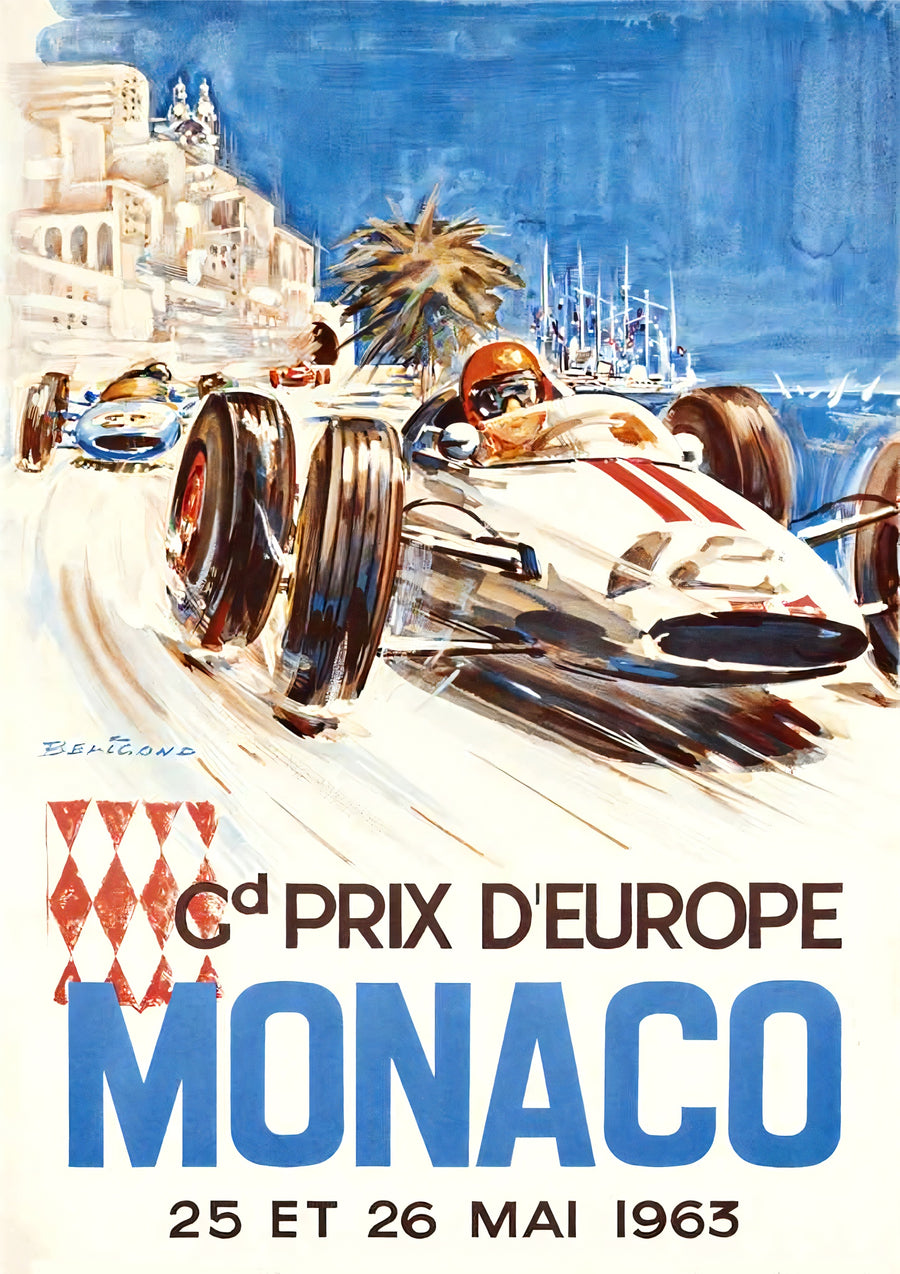 Monaco Grand Prix - 1963 - Print Only frame