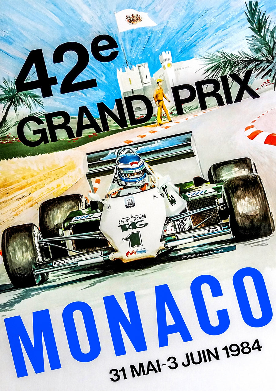 Monaco Grand Prix - 1984 - Print Only frame