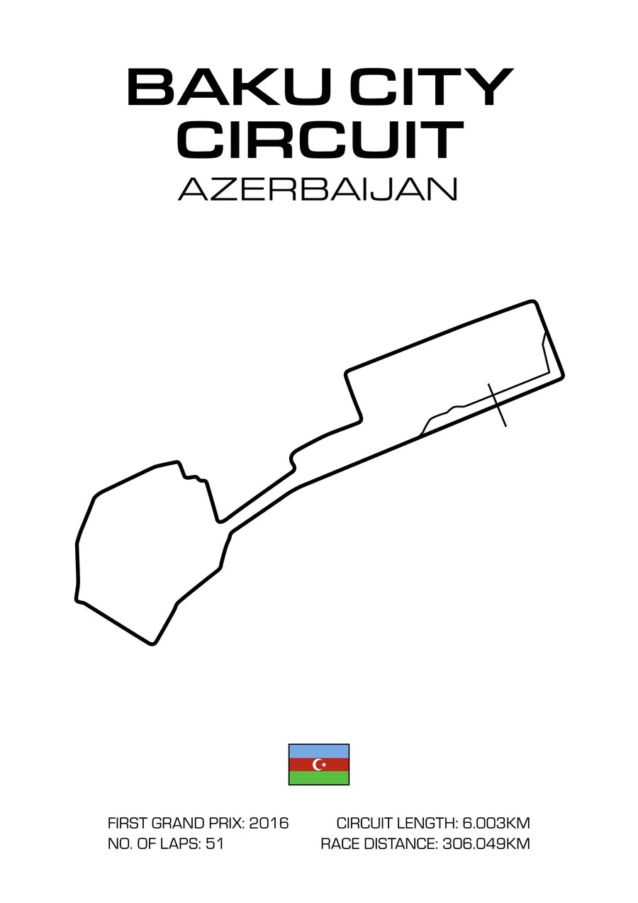 Azerbajdzjan Grand Prix - Print Only frame