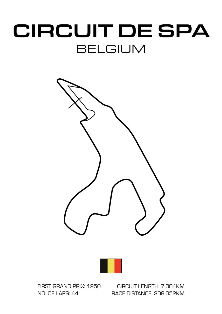 Belgien Grand Prix - Print Only frame