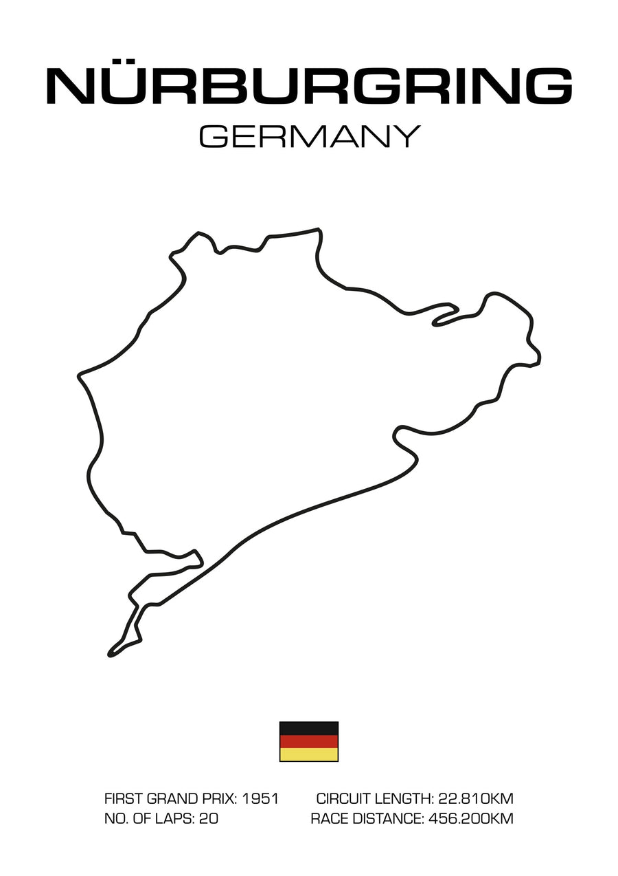 Nürburgring, Grand Prix van Duitsland - Print Only frame