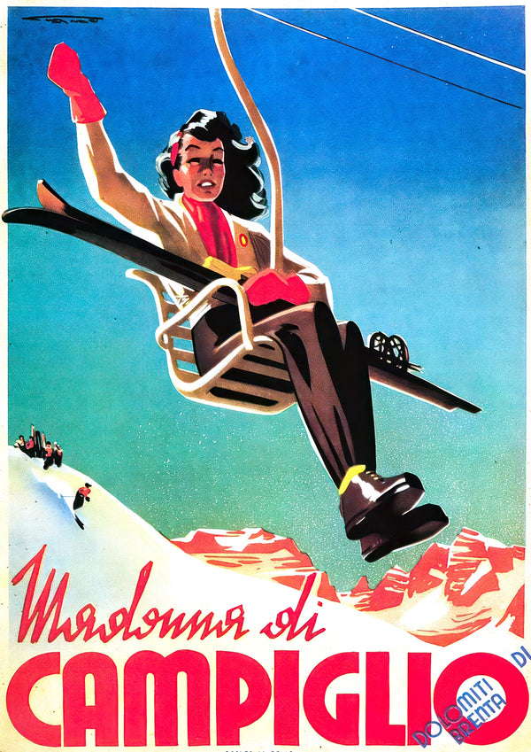 Campiglio, Italien - Skidåkning