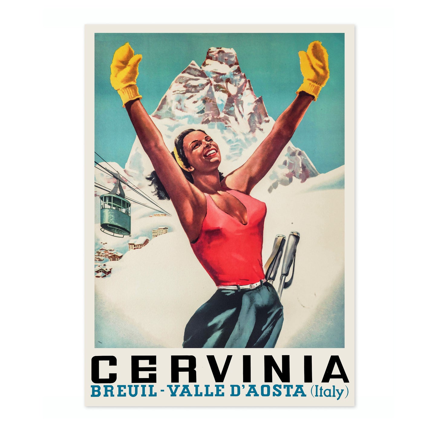 Cervinia, Italien - Skifahren