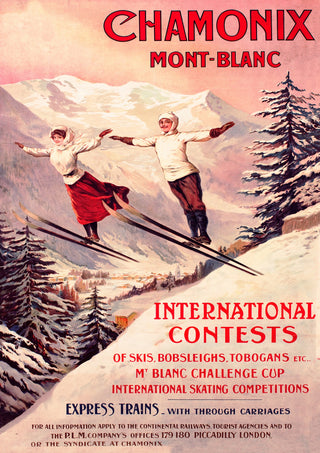 Chamonix Mont Blanc, Frankrike print