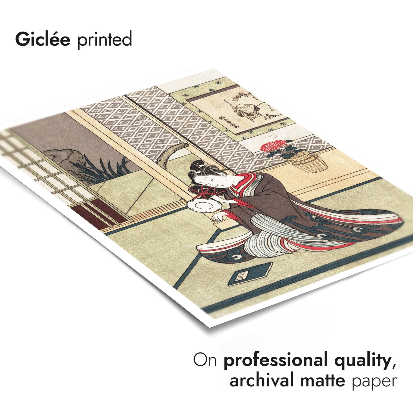 Japanese Man Practising on a Tsuzumi