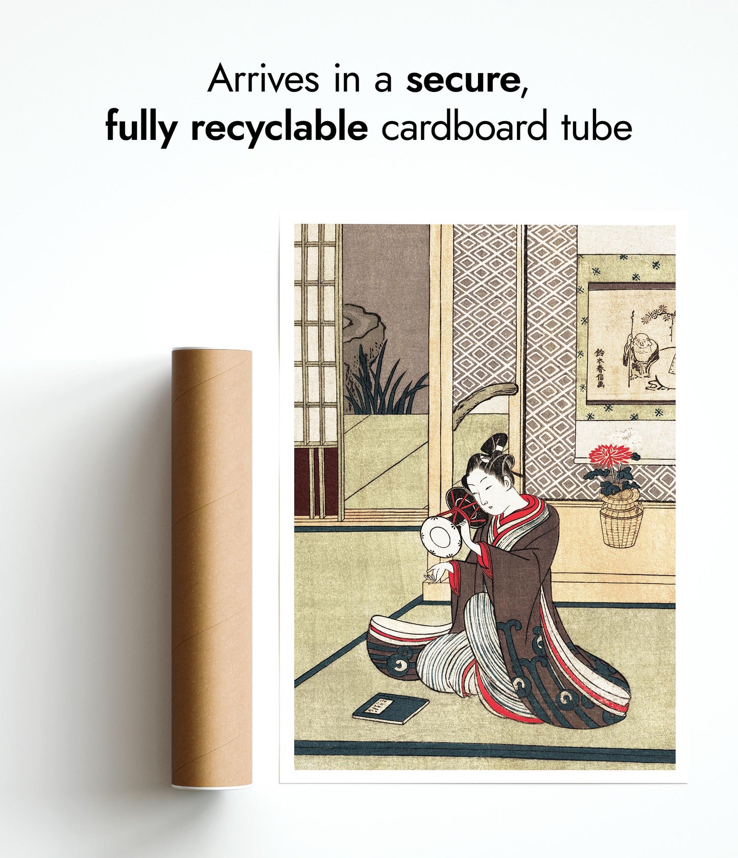 Japanese Man Practising on a Tsuzumi