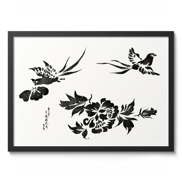 Butterfly, Bird & Flower